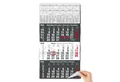 Produktbild: TOBJA Wandkalender 3 Monatskalender 2026 Wandkalender mit Schieber Anthrazit, Kalender 2026 Wandkalender, gefalzt!