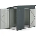 Produktbild: Costway Gartenhaus Metall 235 x 117 x 185 cm Dunkelgrau
