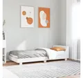Produktbild: vidaXL Bett, Massivholzbett ohne Matratze Weiß 90x200 cm Kiefernholz