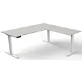 Produktbild: Sitz-/Stehtisch Move 3 elektr. höhenverstellbar 180x80cm + Anbautisch lichtgrau