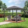 Produktbild: TOOLPORT 3x3 m Hardtop Gartenpavillon, ohne Seitenteile - (301351)