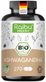 Produktbild: BIO Ashwagandha Kapseln 270 St, 2400mg pro Tag, Hergestellt in Deutschland – RAIBU