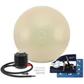 Produktbild: VITALWORXX Gymnastikball VITALWORXX Gymnastikball für Schwangere, extrem stabil, mit Pumpe, Hohe Materialstärke, Anti-Burst-System beige Ø 75 cm