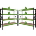 Produktbild: TRUTZHOLM 2x Industrieregal Milo 200x190x60 cm Steckbar Erweiterbar 4 Ebenen 4 Tonnen