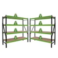 Produktbild: TRUTZHOLM 2X Industrieregal Milo mit 4 Fachböden 4 to Traglast 200x190x60 cm erweiterbar steckbar Lagerregal Werkstattregal Industrieregalsystem Schwerlastregal Steckregal