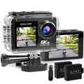 Produktbild: Strex Action Cam 5K 50MP - 60FPS / 30M Wasserdicht / WiFi - Touchscreen – Externes Mikrofon - Inklusive Zubehör - Action Kamera - Unterwasserkamera