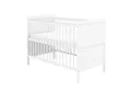 Produktbild: Baby-Delux Babybett Jack, Kinderbett Gitterbett 140x70 weiß mit Beißschienen, Matratze umbaubar