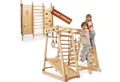 Produktbild: Goodevas Klettergerüst Multifunktionale Schwedenwand & Klettergerüst für Kinder, (Holz-Spielplatz mit Kletterbrett, Kletterseil, Kletterwand, Holzleiter, Rutschbrett, Schaukel, Strickleiter, Seilringe, Monkey bar, 9-St)