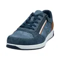 Produktbild: bugatti man Herren Low-Top Sneaker, Männer Sneaker, Wechselfußbett,Halbschuhe,straßenschuhe,Strassenschuhe,Sportschuhe,Blue (4000),41 EU/EU UK