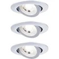 Produktbild: Paulmann LED-Einbaustrahler 3er Set Chrom matt schwenkbar