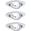 Produktbild: PLM 93389 - Einbauleuchte, 6 W, 3000 K, 70°, rund, chrom matt, 3er Set