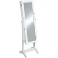 Produktbild: Tectake Schmuckschrank   Mit Ganzkörperspiegel Verstellbar  Standfest  45 x 37 x 147 cm Weiß