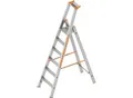 Produktbild: Layher Stufen-Stehleiter, einseitig begehbar, 6 Stufen inkl. Plattform
