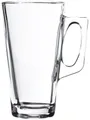 Produktbild: Pasabahce 55249 Vela Kaffeeglas mit Henkel, 380 ml, Glas, transparent, 12 Stück