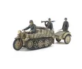 Produktbild: TAMIYA Deutsche Sd.Kfz.2 Kettenkrad mit Figuren und Anhänger 1:35 Bausatz 35377