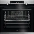 Produktbild: AEG BPE53506BM Einbau-Backofen, Pyrolyse Selbstreinigung, Serie 6000 Ringheißluft: gleichmäßige Garergebnisse auf 3 Ebenen, 25 Automatikprogramme, LED-Touchdisplay, Schnellaufheizung, Edelstahl