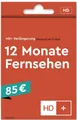 Produktbild: HD+ Plus Verlängerung für 12 Monate für TV Karten 01 02 03 04 05  E-Mail Versand