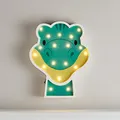 Produktbild: Lights4fun LED Wandleuchte Dino mit Timer batteriebetrieben Innenbereich Kinderzimmerdeko
