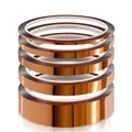 Produktbild: Hitzebeständiges Kapton Tape Set 5x Rollen 3mm-25mm x 33m Hochtemperatur Kleb...