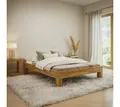 Produktbild: skølm. Massivholzbett Floki aus Eiche, ohne Bettkopf, Holzbett 180x200 cm, Bettgestell auch verfügbar in 120/140/160x200 cm
