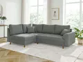 Produktbild: S-Style Möbel Ecksofa Leif mit Braun Holzfüßen im skandinavischen Stil aus Boucle-Stoff, Ottomane links oder rechts bestellbar, mit Wellenfederung