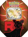 Produktbild: Pokémon-Sammelkartenspiel: Tin-Box Team Rocket – Snobilikat-ex (1 holografische Promokarte & 4 Boosterpacks)