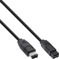 Produktbild: InLine® FireWire Kabel, IEEE1394 6pol Stecker zu 9pol Stecker, schwarz, 3m