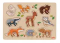 Produktbild: Wooden Puzzle Children Animals Forest, 9 Pieces, from 1 Year, Wooden Toy