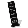 Produktbild: Rostikal Gartenschild 55 cm Schwarz – Ideal als Geschenk und Gartendeko – langlebig, wetterfest und rostfrei handgefertigt für Outdoor und Indoor Dekoration