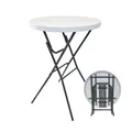 Produktbild: Stehtisch Partytisch Bistrotisch klappbar Ø 80 cm 110 cm Klapptisch in weiß