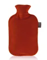 Produktbild: Wärmflasche mit Bezug Flauschbezug Vliesbezug Fleecebezug 2L Rot Fashy 6530-42