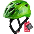 Produktbild: ALPINA XIMO - Leichter, Sicherer & Bruchfester Fahrradhelm Mit LED-Licht Für Kinder, Green Dino, 47-51 cm