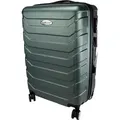 Produktbild: Hartschalenkoffer Kunststoff Reisekoffer Trolley mit Rollen 360° drehbar grün, Koffer (Typ):Dunkelgrün - 64 x 44 x 27 cm