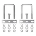 Produktbild: 2 x U-Bügel 60 mm Klemmschelle – Klemmhalter Stützrad Anhänger Halter eckig