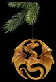 Produktbild: Weihnachtsbaumschmuck - Drachen Medaille - Anne Stokes Christbaumkugel Deko