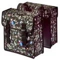 Produktbild: Doppeltasche Gepäckträgertasche Basil Wanderlust 35L schwarz Vogelmuster