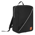 Produktbild: Granori Handgepäck Rucksack 55x40x20 cm - Leichter XXL Flugzeug Bord-/ Kabinengepäck Reiserucksack 44 l | max. Maße Gepäck Flug Reisetasche groß für diverse Airlines (Schwarz)