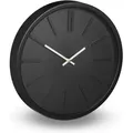 Produktbild: Relaxdays - Wanduhr, ohne Sekundenzeiger, modern, analog, Uhr für Küche, Wohnzimmer, Arbeitszimmer, rund, ø 35 cm, schwarz