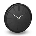 Produktbild: Relaxdays Wanduhr, ohne Sekundenzeiger, modern, analog, Uhr für Küche, Wohnzimmer, Arbeitszimmer, rund, Ø 35 cm, schwarz