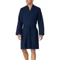Produktbild: Schiesser Waffle Bathrobe Dunkelblau Baumwolle Small Herren