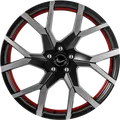 Produktbild: Barracuda Tzunamee EVO black gloss flashred 8.5x19 ET33 - LK5/112 ML73.1 Alufelge rot