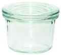 Produktbild: Weck Sturzglas 80 ml (Hochwertiges Einweck, Einmach Glas mit Glasdeckel; zum Einkochen; Hitzebeständig; Mikrowellengeeignet; Backofengeeignet; Rundrandglas) 80, 12 Stück