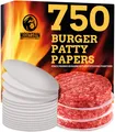 Produktbild: Mountain Grillers Burgerpapier (x750 STK.) - Antihaftes Trennpapier mit 11,5 cm Durchmesser -  neuwertig