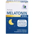 Produktbild: MELATONIN 1 mg Mini-Tabletten im Spender 120 St PZN17443121