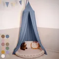 Produktbild: lilimaus Baldachin Kinderzimmer [in 12 Farben] - Betthimmel aus 100% Baumwolle Musselin Handmade für Mädchen & Jungen - Babybett Himmel als Babyzimmer Deko - Vorhang für Kinderbett, Kuschelecke
