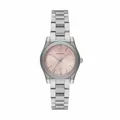 Produktbild: Emporio Armani Watch for Women, Three Hand Quartz Movement and 32mm Case Size with Stainless Steel, Leather or Silicone Strap Rosa und Silberton, 32MM