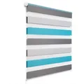 Produktbild: Doppelrollo, Woltu, Lichtschutz, Lichtschutz, Rollos für Fenster und Türen, verdunkelnd blau|grau 45 cm x 150 cm