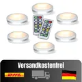 Produktbild: LED Schrankbeleuchtung 6er Unterbauleuchte Batterie Fernbedienung Dimmbar