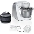 Produktbild: Bosch Küchenmaschine Serie 4, MUM58200, 1000 W, mit Patisserie-Set, 3,9 Liter, weiß/silber