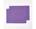 Produktbild: Homescapes Platzset Tischset lila im 2er-Set – 30 x 45 cm, 100% Baumwolle